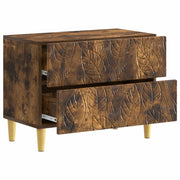 Comodino | Armadio da Notte | Mobiletto da notte Rovere Fumo 62 x 34,5 x 48 cm Legno ingegnerizzato