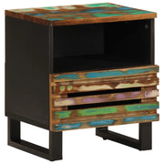 Comodini 2pz-Set di 2 Tavolino da notte 40x34x46 cm in Legno Massello di Recupero