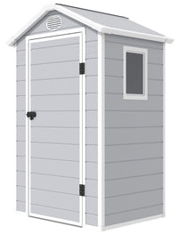 Casetta Box da Giardino in Plastica 134x104x204 cm Grigio