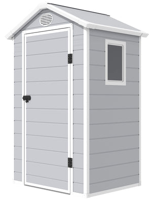 Casetta Box da Giardino in Plastica 134x104x204 cm Grigio