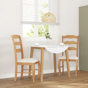 vidaXL Sedie da Pranzo con Cuscini 2 pz Naturale Legno Massello Hevea