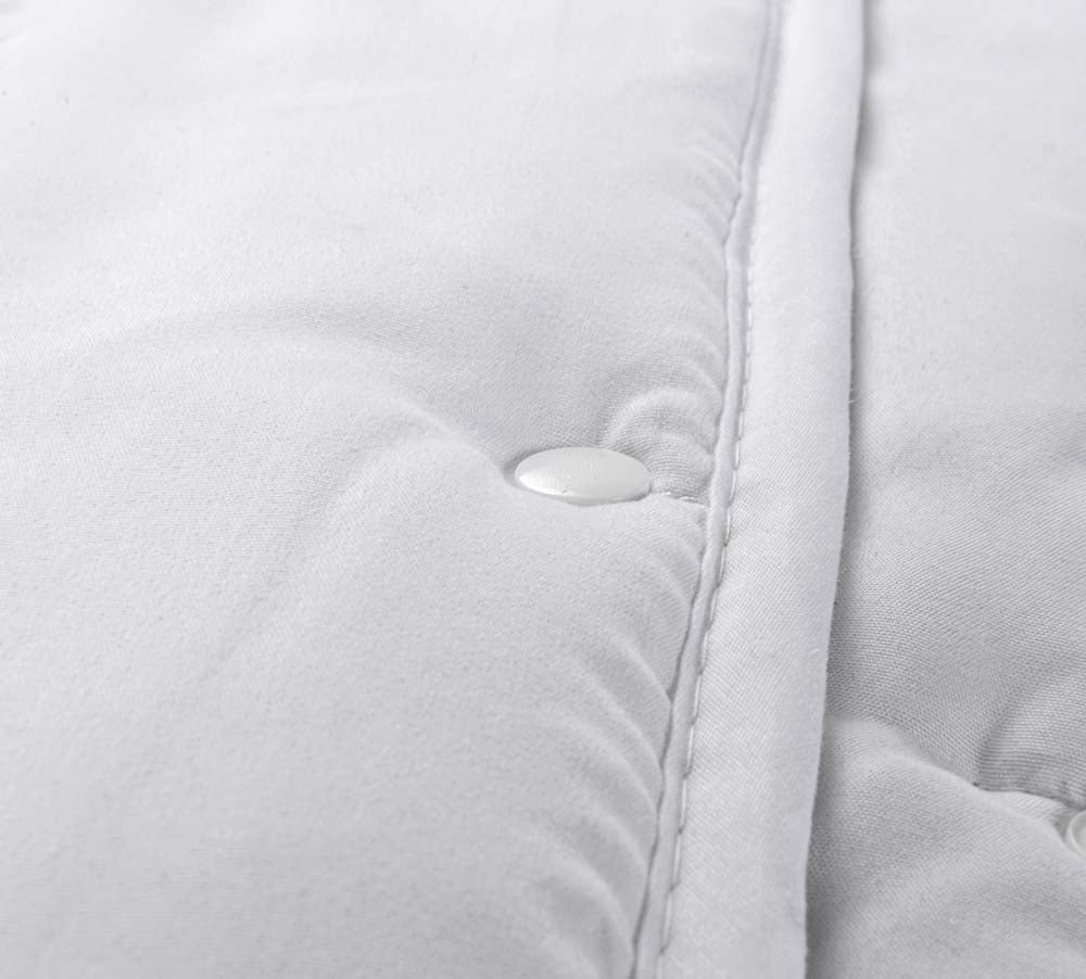 Piumino 4 stagioni in microfibra 2 piumini uniti con bottoni estate primavera inverno - Bianco - 1 Piazza