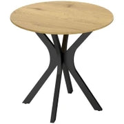 Tavolo da pranzo rotondo, Design moderno, 78 cm x 78 cm x 75 cm, Legno naturale