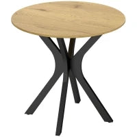 Tavolo da pranzo rotondo, Design moderno, 78 cm x 78 cm x 75 cm, Legno naturale