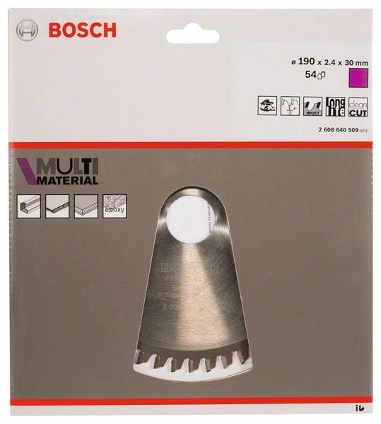 2608640509 - Lama per seghe circolari Multi Material 190 x 30 x 2,4 mm- 54