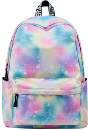Borsa da Scuola per Ragazze Borsa da Spalla per Donna Borsa da Giorno per Ragazze Borsa da Scuola con Stampino Borsa da Laptop per Donna Borsa da Scuola in Rosa e Blu