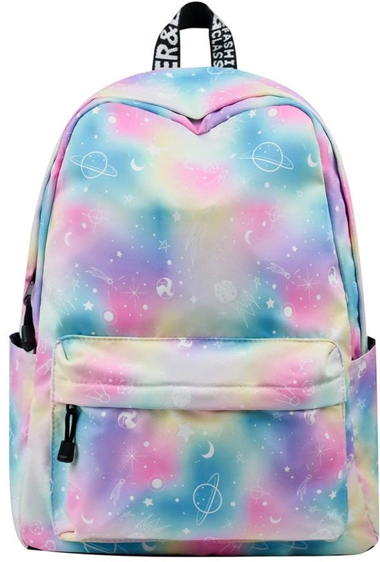Borsa da Scuola per Ragazze Borsa da Spalla per Donna Borsa da Giorno per Ragazze Borsa da Scuola con Stampino Borsa da Laptop per Donna Borsa da Scuola in Rosa e Blu