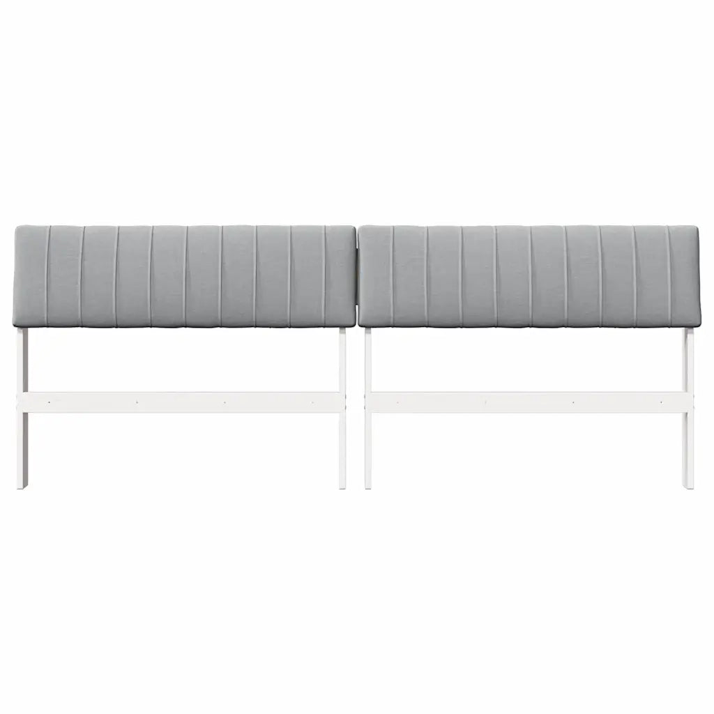 Testiera imbottita Grigio chiaro 200 cm Pino massello 879213