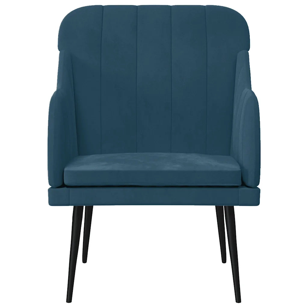 Poltrona Blu 63x76x80 cm Velluto cod mxl 14201