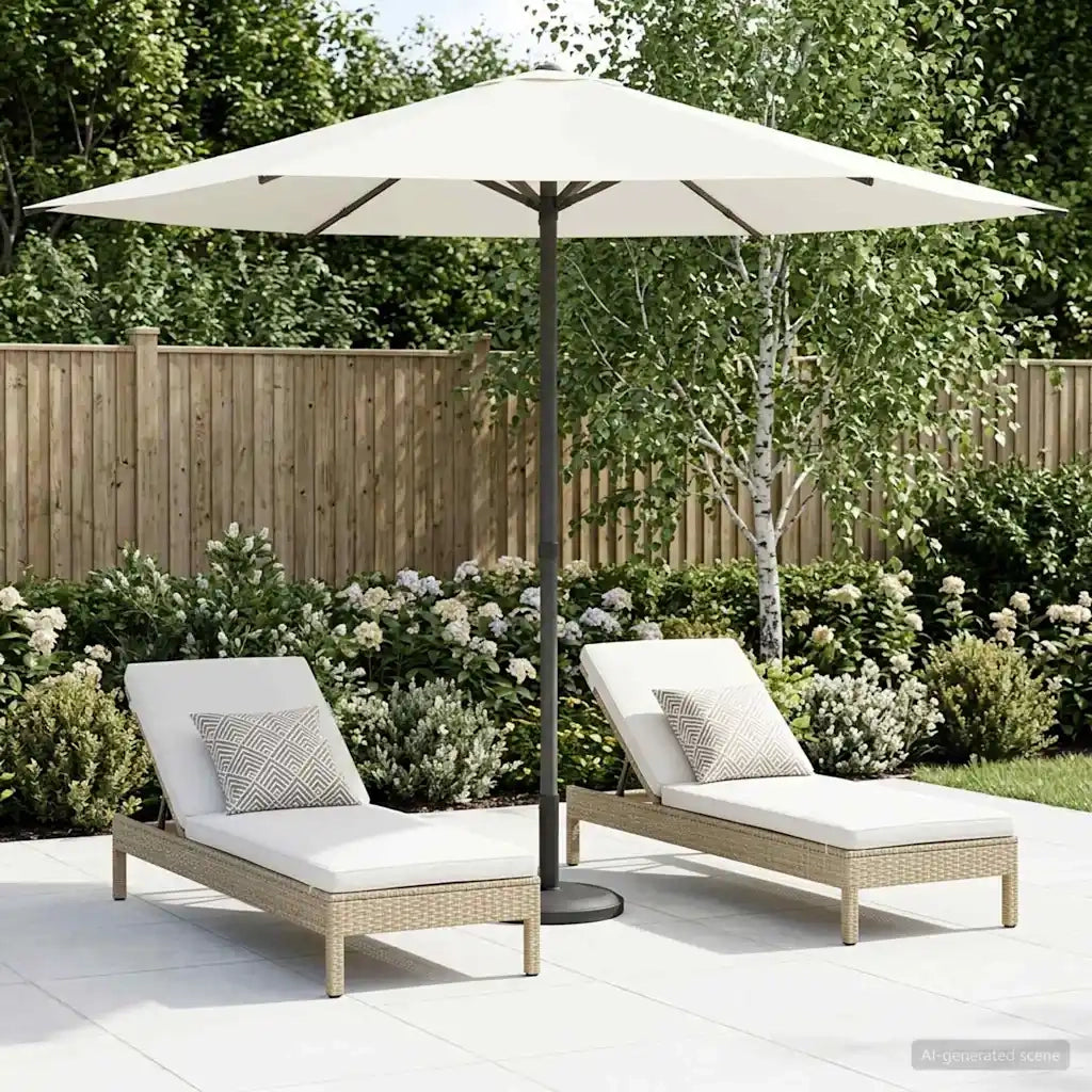 Ombrellone da giardino-Parasole da Giardino con Base 230 x 230 cm Poliestere 440488