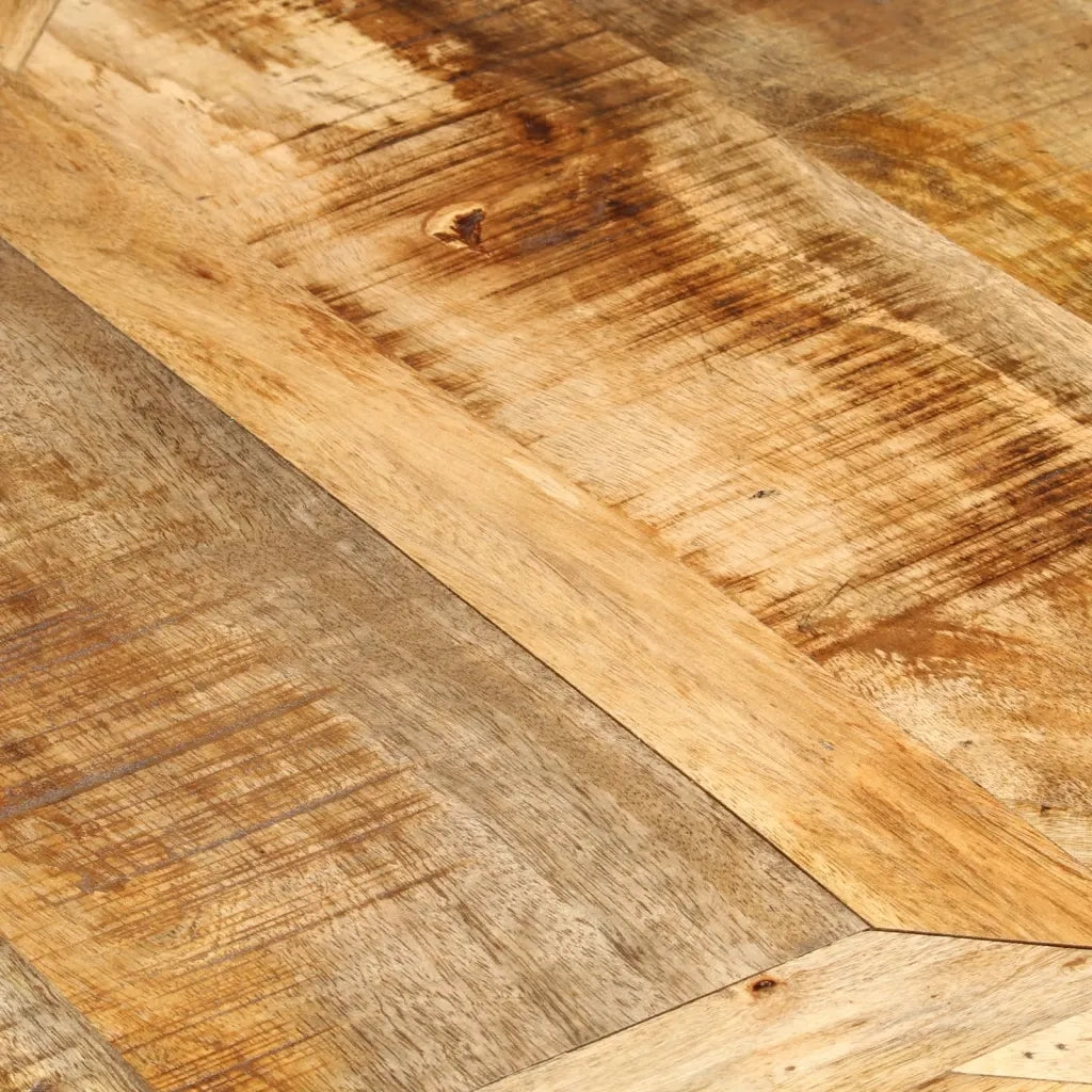 Tavolo da Pranzo Ã˜150x76 cm in Legno Grezzo Massello di Mango