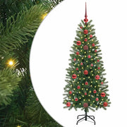 Albero di Natale | Decorazioni natalizie artificiale con 150 LED Verde 120 cm PE e PVC