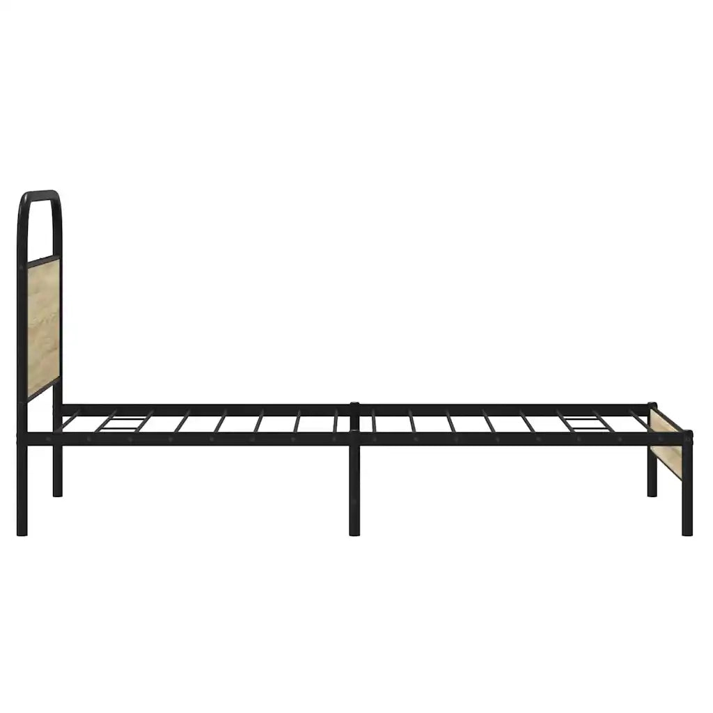 vidaXL Giroletto senza Materasso Rovere Sonoma 75x190 cm in Truciolato