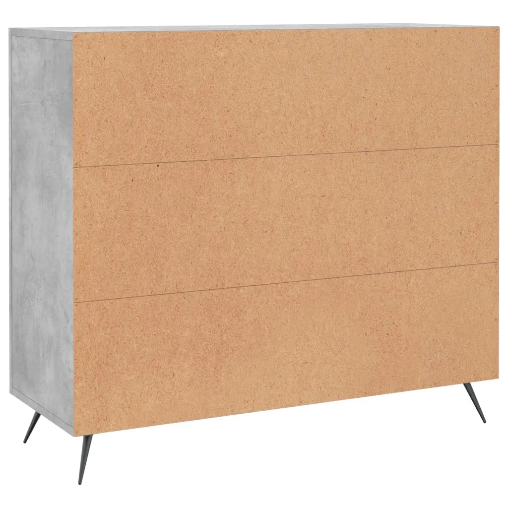 Credenza-Buffet-Armadio da cucina Grigio Cemento 90x34x80 cm in Legno Multistrato 741781
