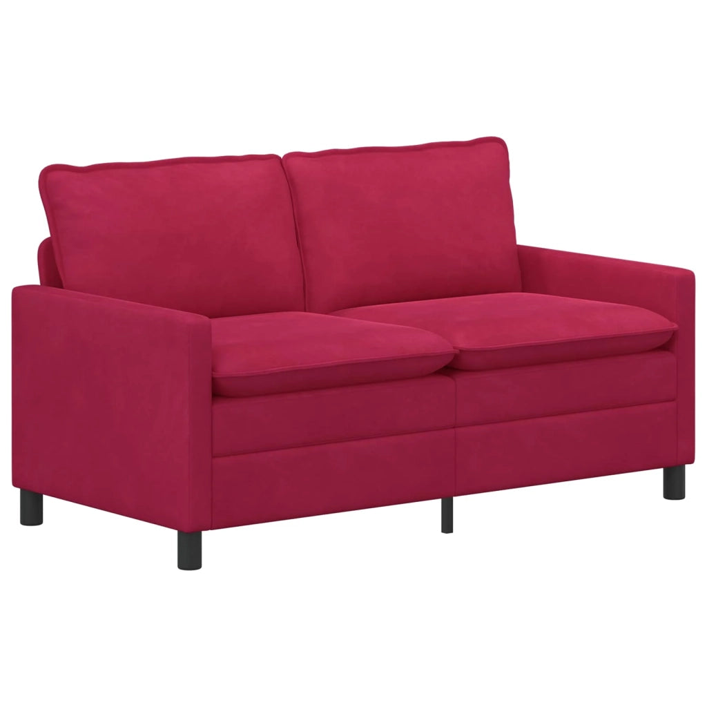 Set di divani 2 pcs Rosso Vino Velluto