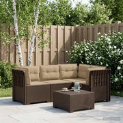 Divano da Giardino 4 Posti con Cuscini Aspetto Rattan PP 3443984