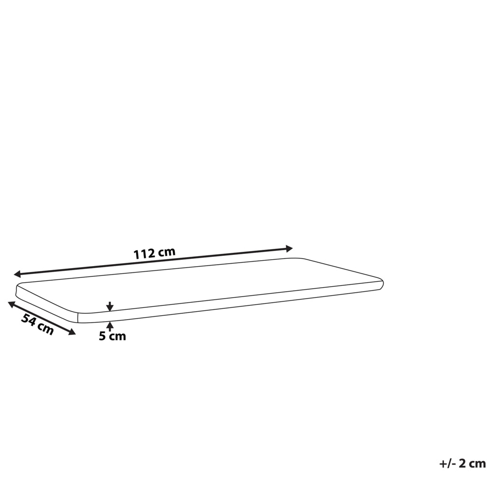 Cuscino per sedile da esterno Cuscino per panca a righe in poliestere blu e bianco resistente all'acqua 112 x 54 cm Giardino