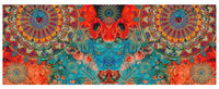 Tappeto passatoia fantasia made in Italy antiscivolo lavabile aderente Mandala Rosso - 50x600 cm