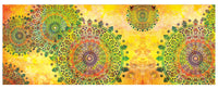 Tappeto passatoia fantasia made in Italy antiscivolo lavabile aderente Mandala Giallo - 50x450 cm