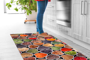 Tappeto passatoia fantasia made in Italy antiscivolo lavabile aderente SpezieCuori - 50x250 cm