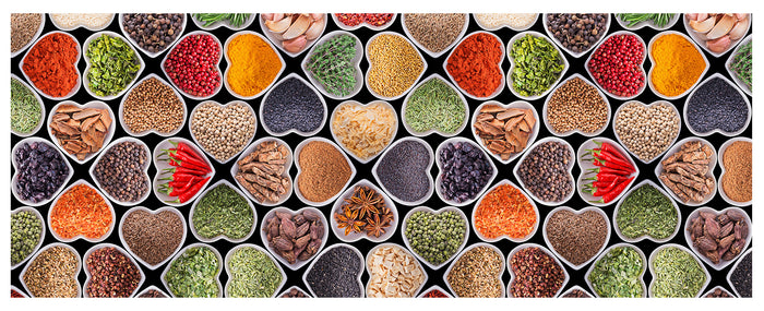 Tappeto passatoia fantasia made in Italy antiscivolo lavabile aderente SpezieCuori - 50x150 cm