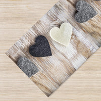 Tappeto passatoia fantasia made in Italy antiscivolo lavabile aderente Cuori - 50x300 cm