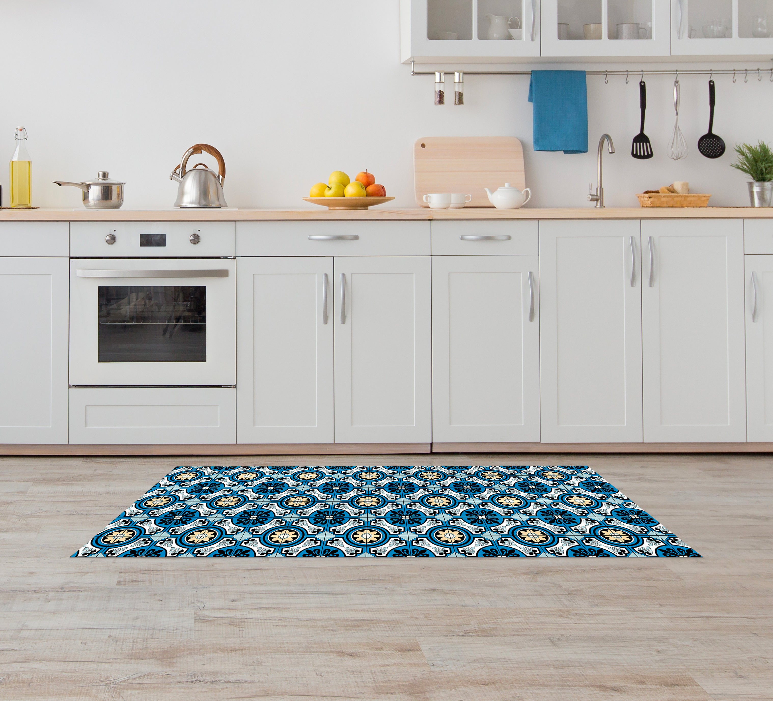 Tappeto passatoia fantasia made in Italy antiscivolo lavabile aderente Moroccan - 50x550 cm