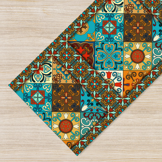 Tappeto passatoia fantasia made in Italy antiscivolo lavabile aderente Orientale - 50x550 cm