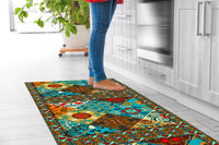 Tappeto passatoia fantasia made in Italy antiscivolo lavabile aderente Orientale - 50x500 cm