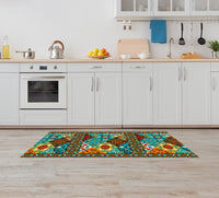 Tappeto passatoia fantasia made in Italy antiscivolo lavabile aderente Orientale - 50x500 cm