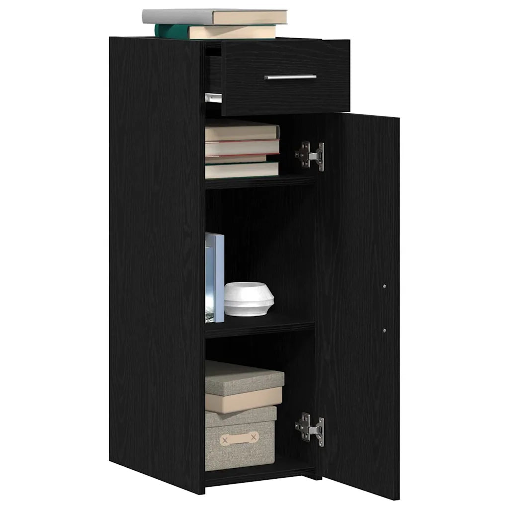 Credenza con Cassetto-Buffet-Armadio da cucina Rovere Nero 30 x 42,5 x 93 cm
