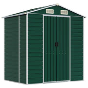 Casetta da giardino cabina ripostiglio casetta da esterno robusta casetta per attrezzi 191 x 130 x 198 cm acciaio zincato verde 02_0022347