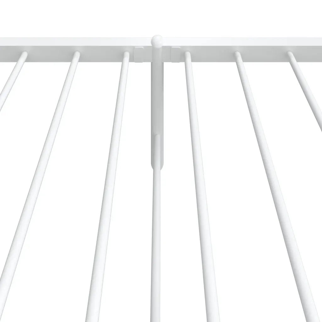 Letto singolo | Letto per adulti | Giroletto con Testiera e Pediera Metallo Bianco 107x203 cm