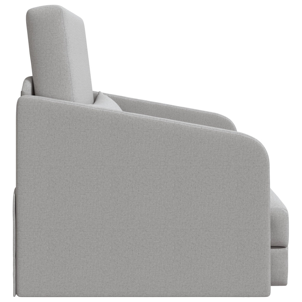 Divano Letto a Terra 2-in-1 Grigio Nuvola 65x80x83 cm Tessuto