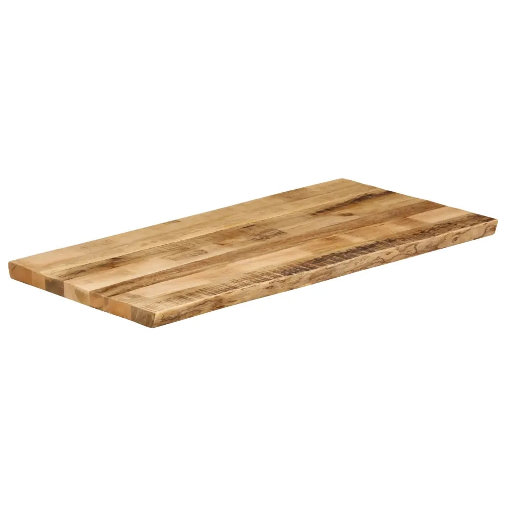 Piano Tavolo Bordi Vivi 120x60x2,5 cm Legno di Mango Grezzo 370672