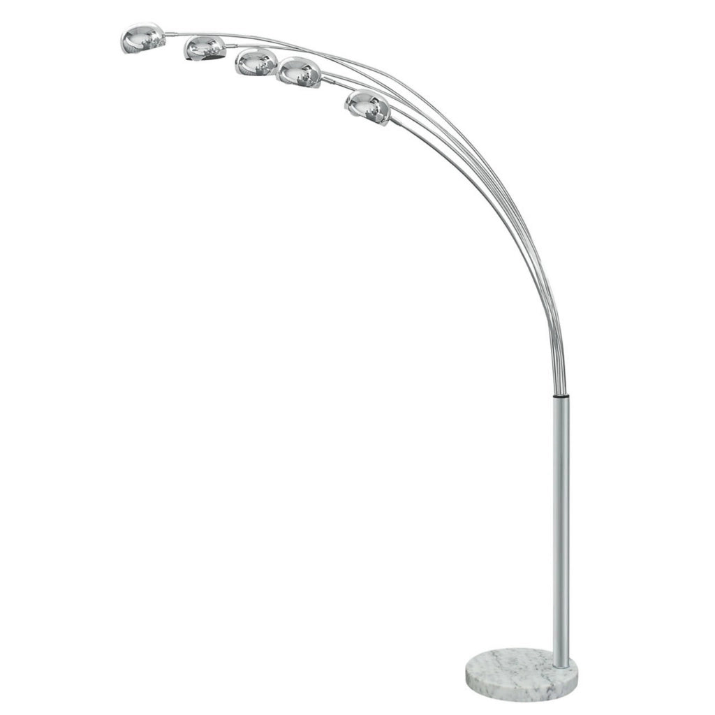 Lampada da terra in metallo cromato cm. Ø.13