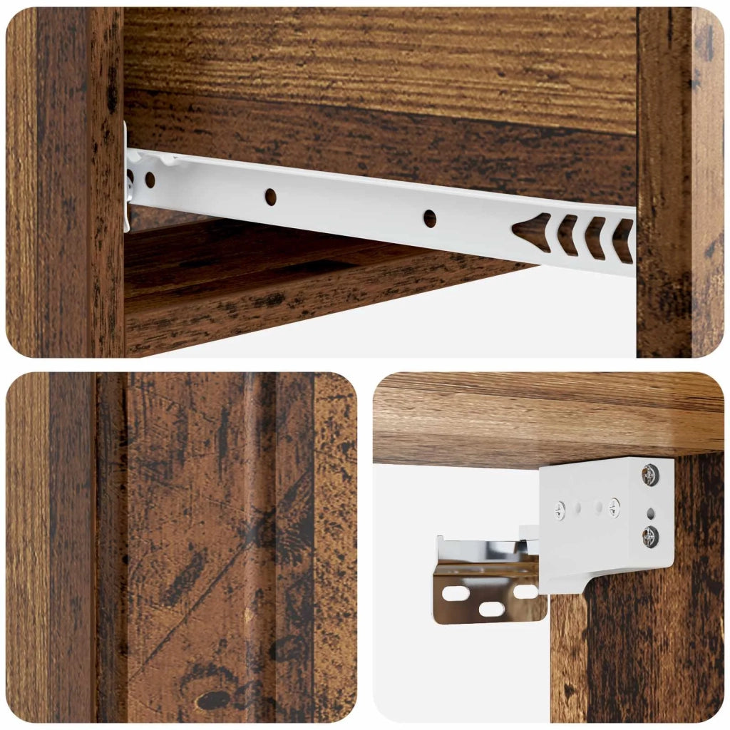 Tavolino da Parete Laterale Legno antico 87,5 x 34,5 x 17 cm 898333
