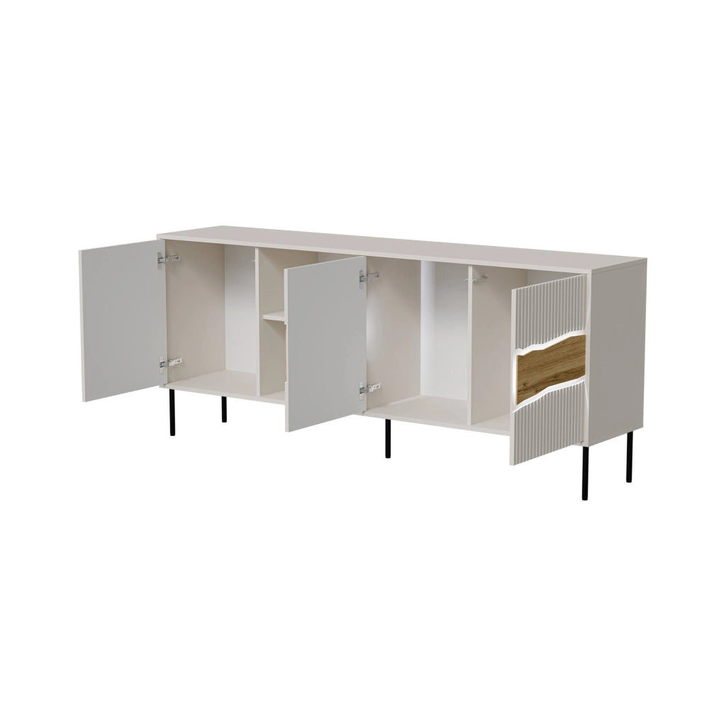 Madia Mestrino, Credenza un Ripiano, 190x40x80h cm Beige
