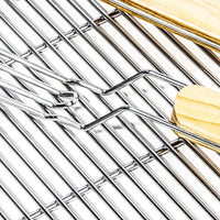 Griglia rettangolare per BBQ 67x40 cm In acciaio inox con manici Per grill a gas, a sfera ecc