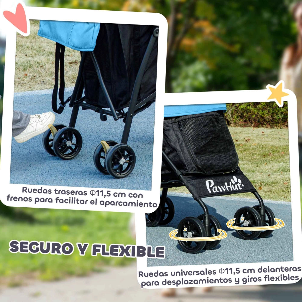 Cuscino per Cane con Portavaso e Finestre in Rete ¨C Zephmum ¨C Blu