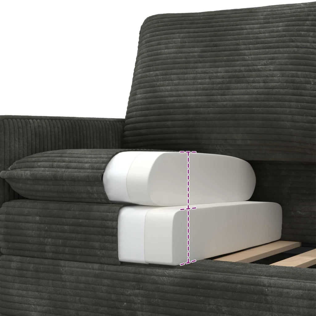 Set di divani 2 pcs Antracite Poliestere 3417097
