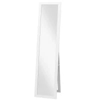 Specchio con Cornice in MDF con Piedini e Ganci per Utilizzo a Muro o a Parete, 37x40x155 cm