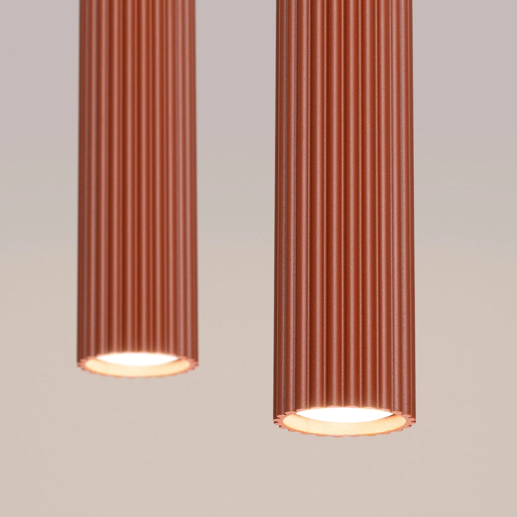 Lampada a sospensione GRAVIO Pure Lume barra 2xGU10 ocra nero