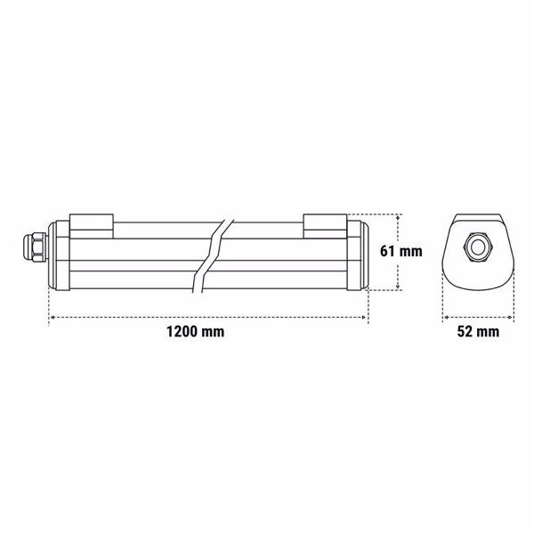 Beghelli PLAFONIERA POLICARBONATO STAGNALED 120CM 30W IP65