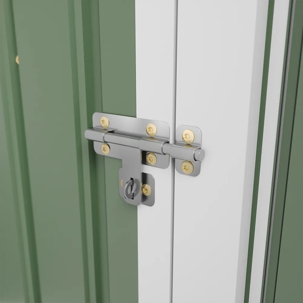 Casetta da giardino in acciaio zincato verde 1,51x1,03xh1,96 m - 48kg- 1,55 metri quadri