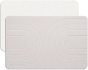 Matte di diatomea per bagno - Assorbe velocemente e super - 1 pezzo - Bianco - 23,5" x 15" x 0,4