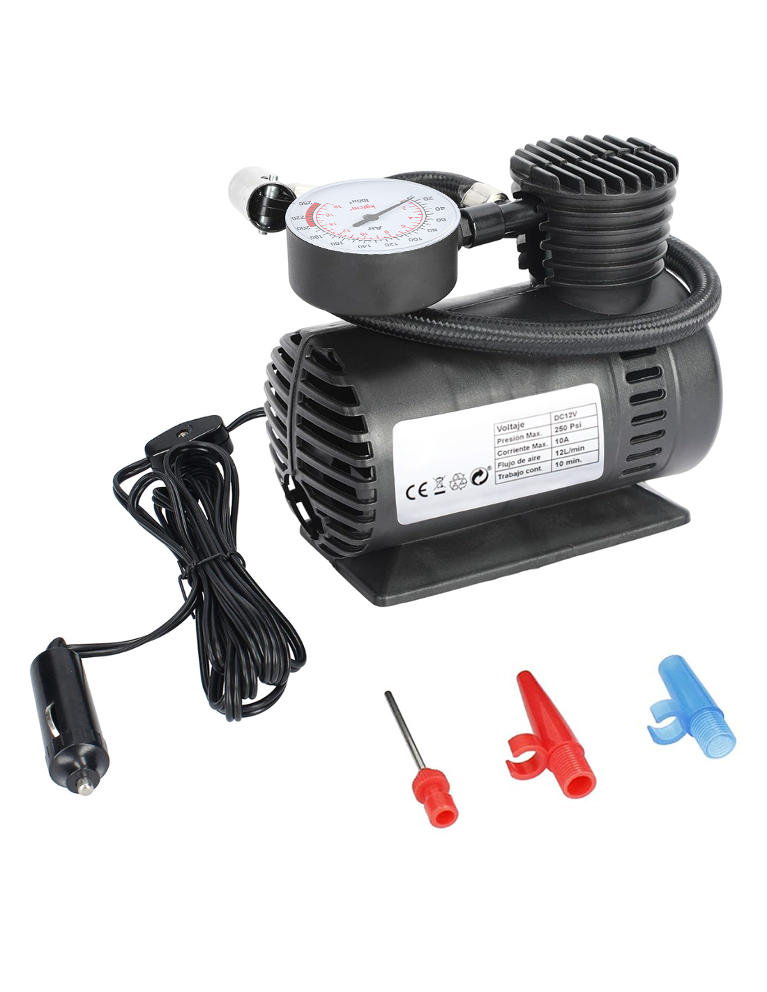 Mini Compressore Portatile 12V 250 PSI per Auto Camper