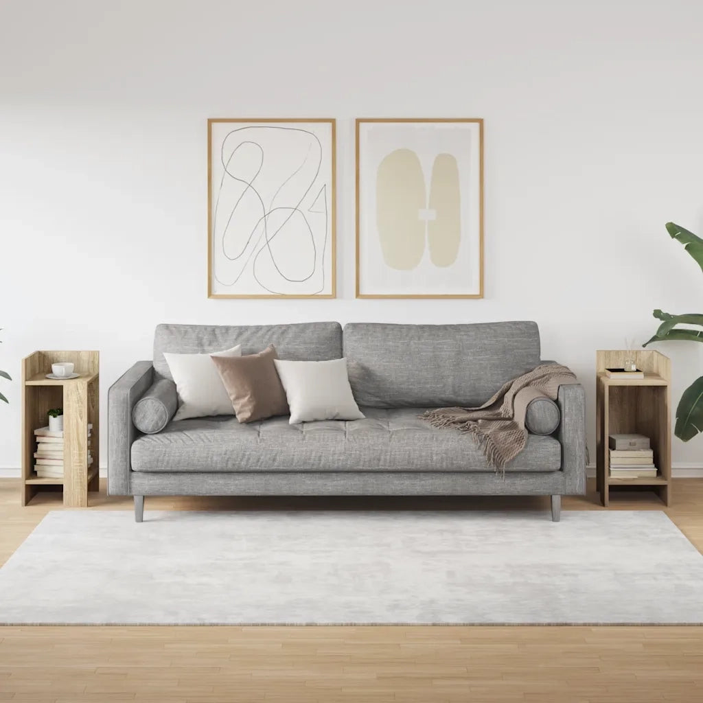 vidaXL Tavolini Laterali 2pz con Ripiano Rovere Sonoma 25,5x27x60 cm