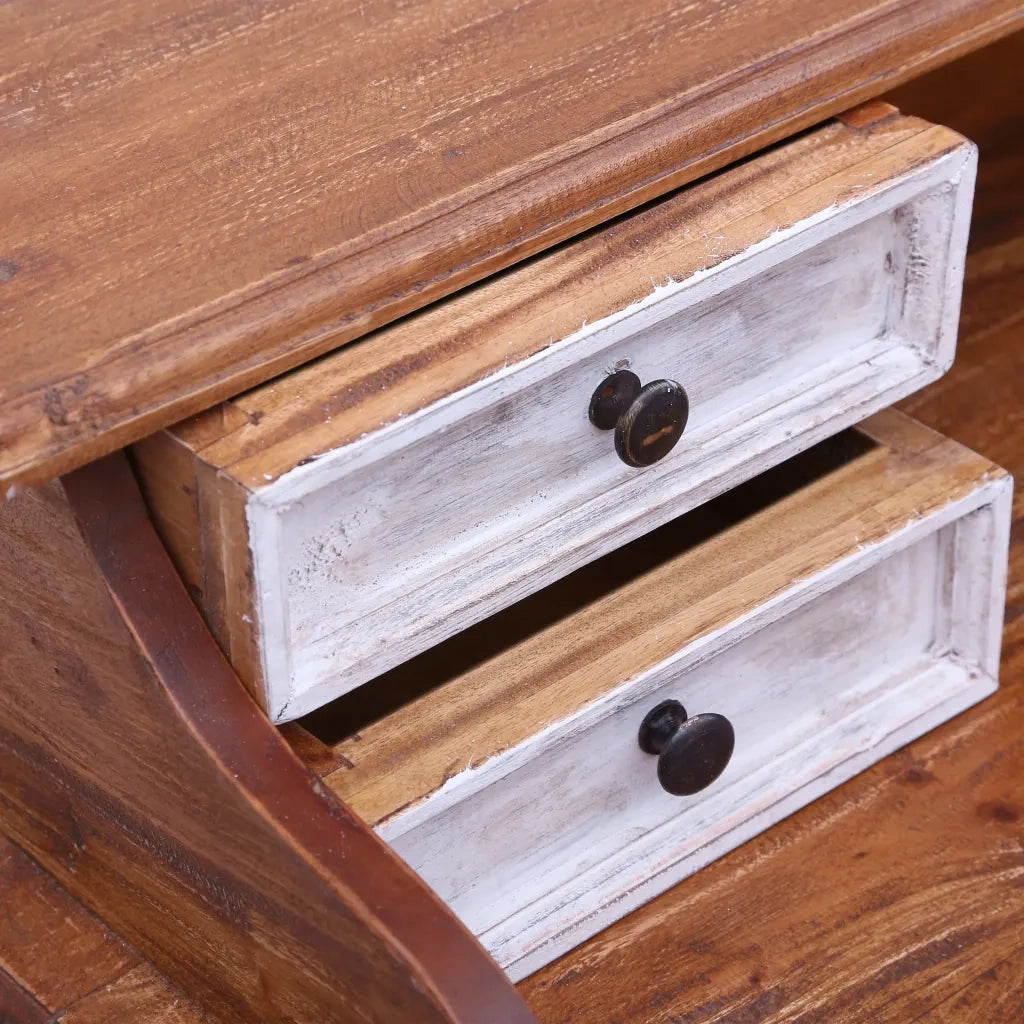 Scrivania con Cassetti 90x50x101 cm in Legno Massello di Mogano 283911