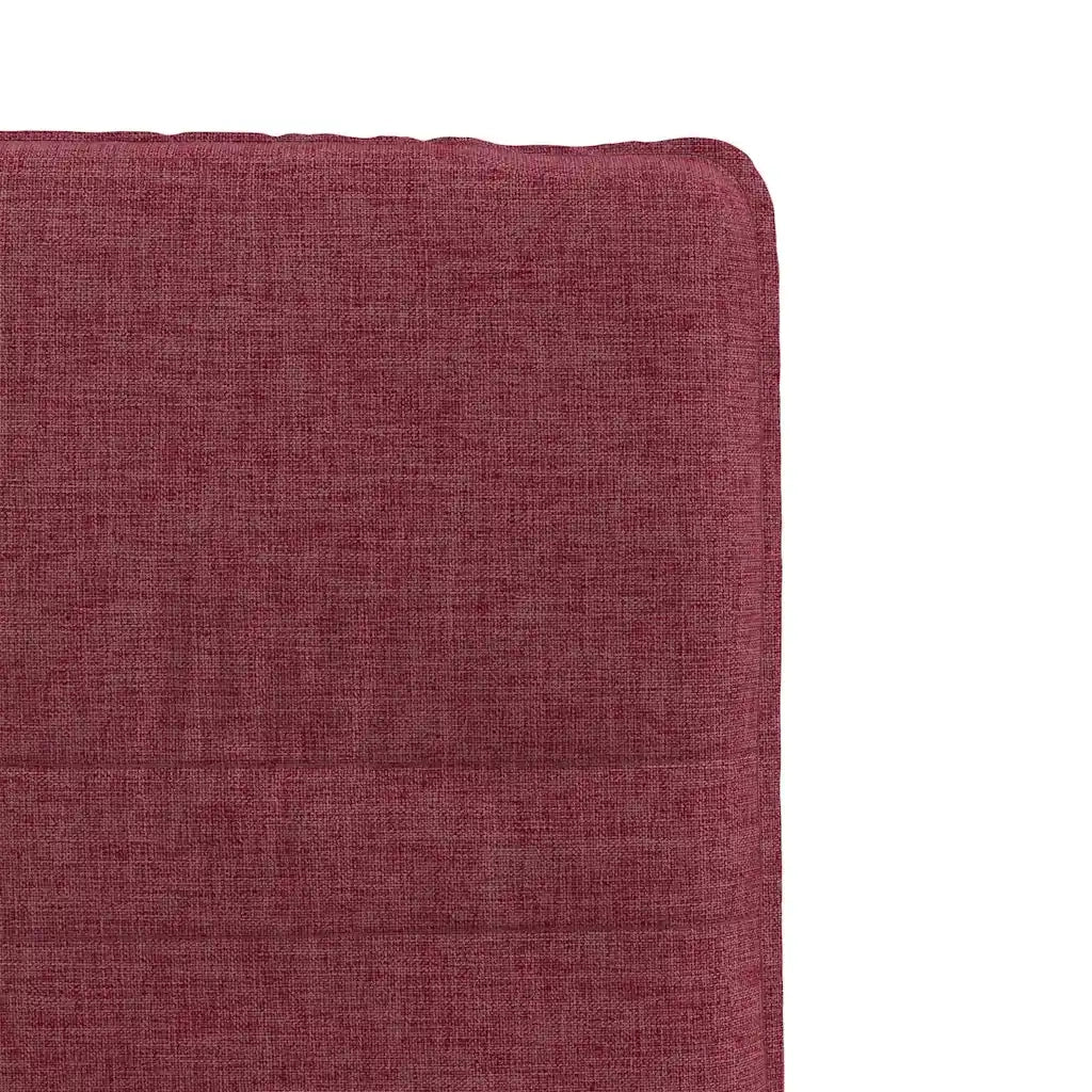 Sedie da Pranzo 6 pz Rosso Vino in Tessuto